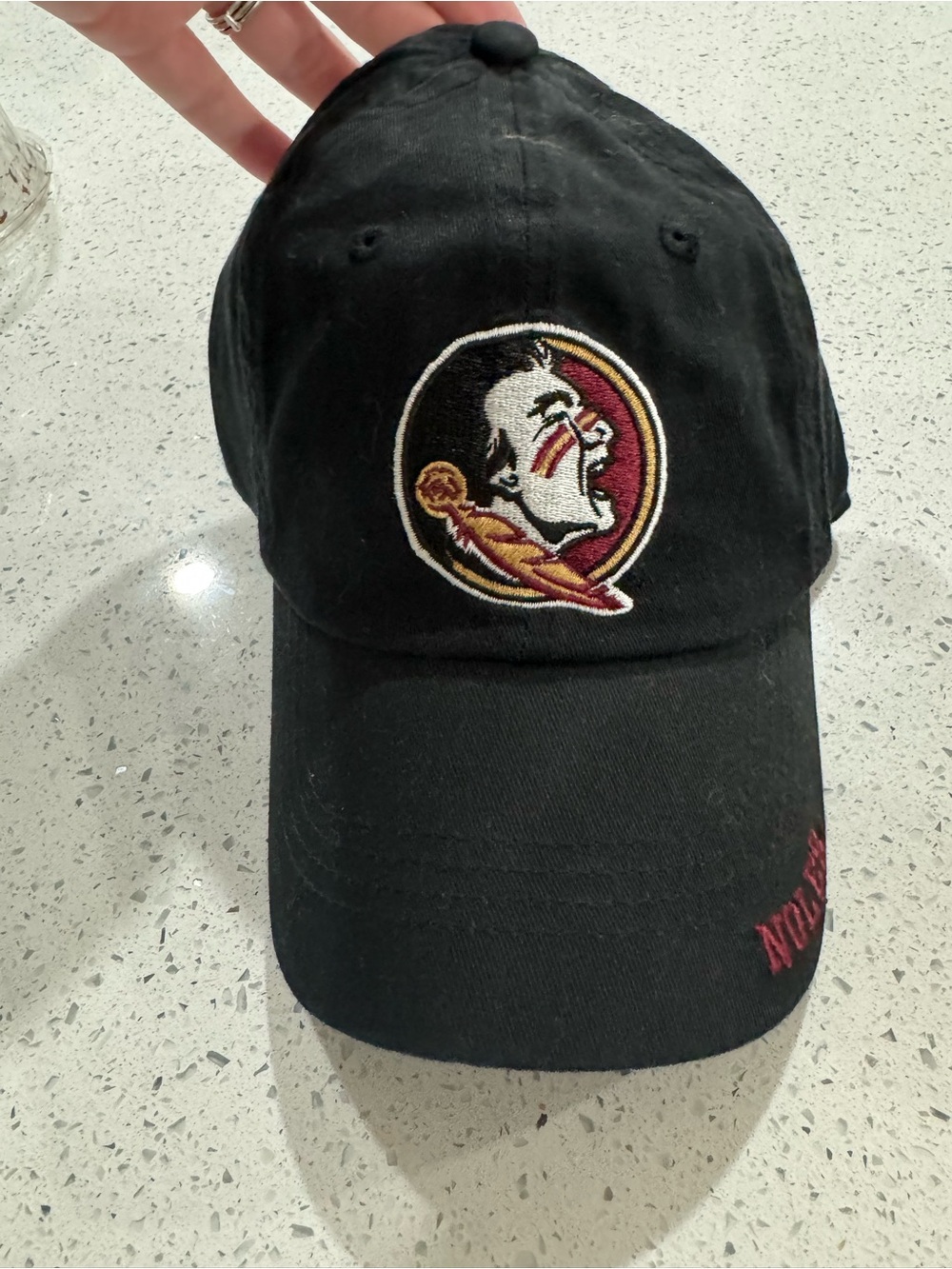 FSU Black Embroidered Logo Cap - Men Accessories